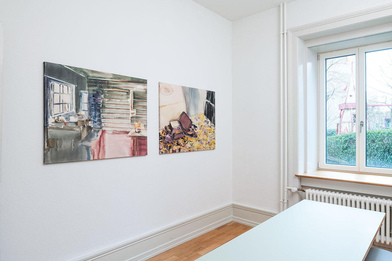 Brightness comes through the workshop window