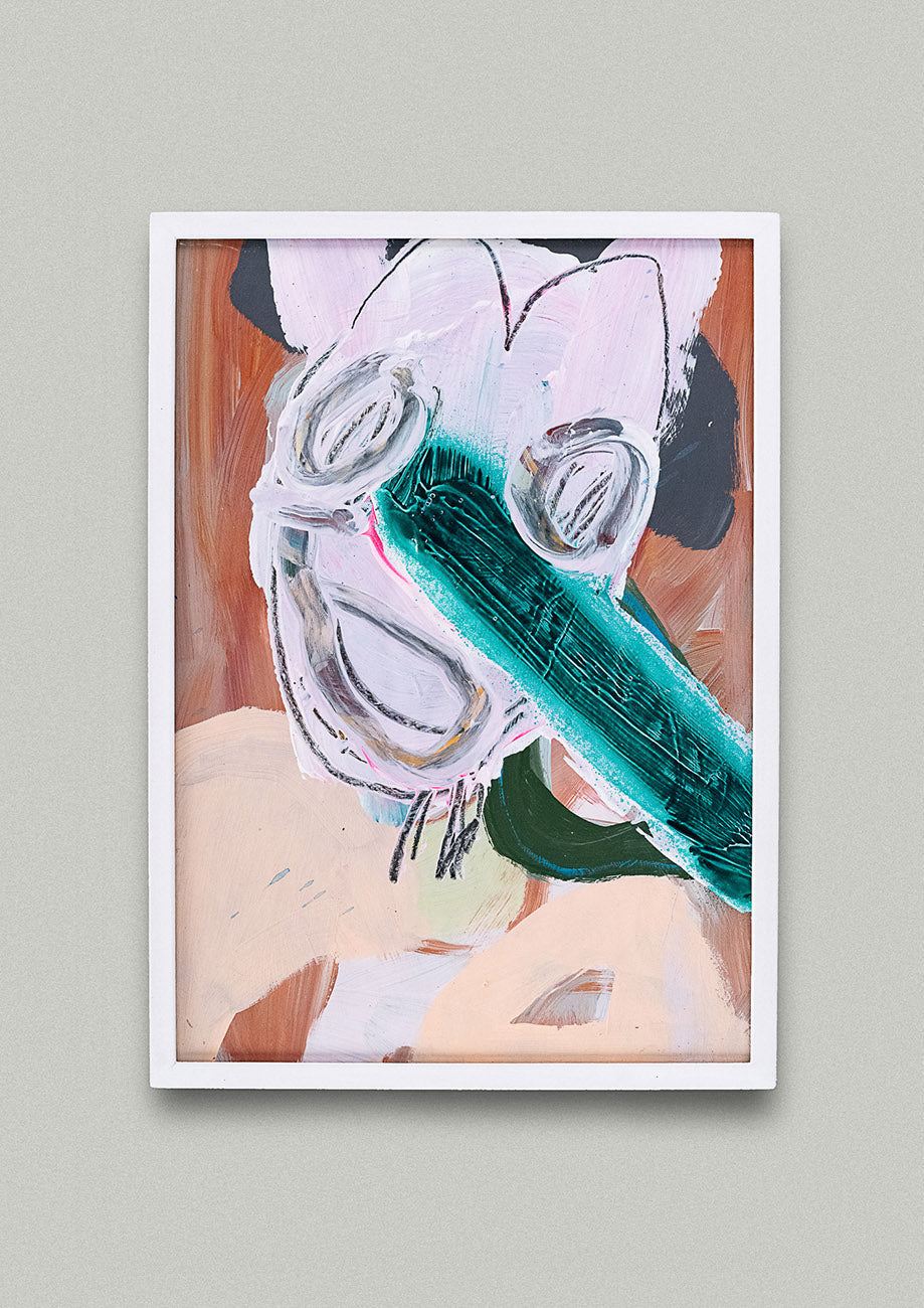 Gemälde gerahmt mit abstrahiertem Mickey Mouse Motiv. Das Kunstwerk ist online erhältlich